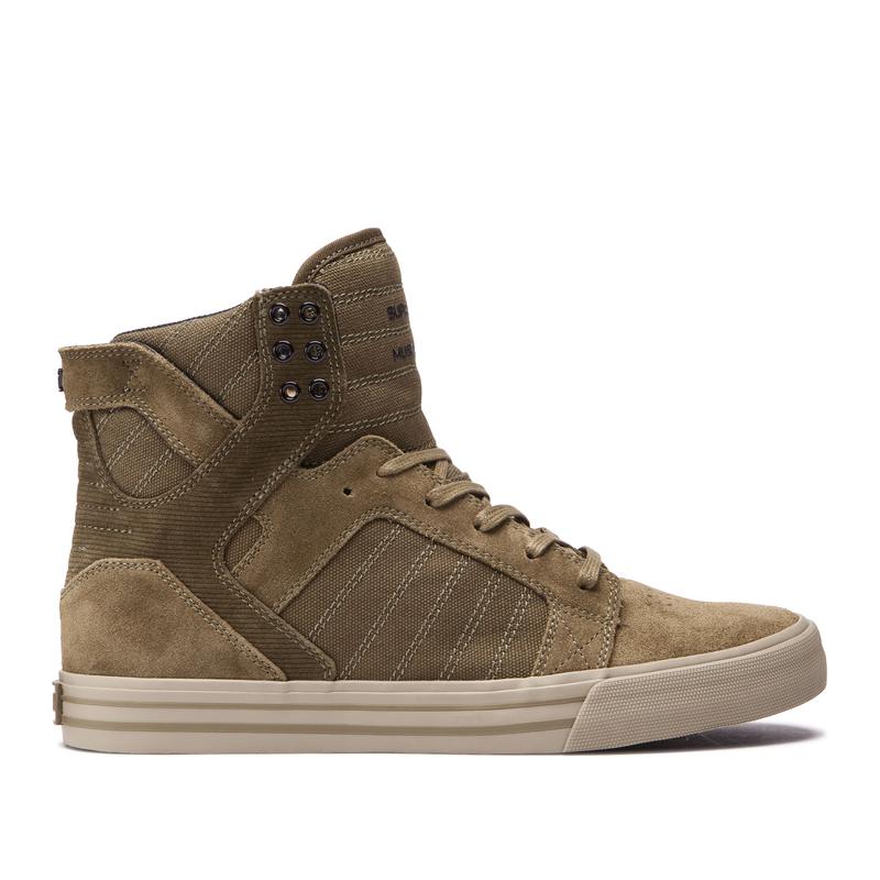 Zapatillas Altas Supra Argentina Hombre - SKYTOP Verde Oliva (BSECK-3208)